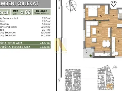 Prodaja, trosoban stan, 63m², Telep, Novi Sad Sve Podlokacije - image 2