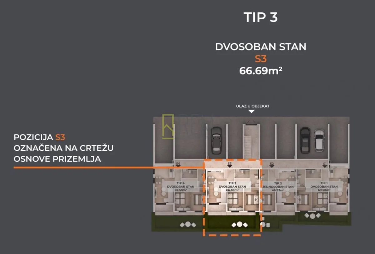 Prodaja, dvosoban stan, 67m², Donja Gorica, Podgorica