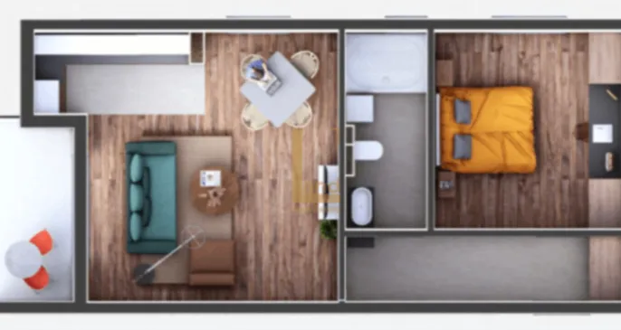 Prodaja, jednosoban stan, 46m², Momišići, Podgorica
