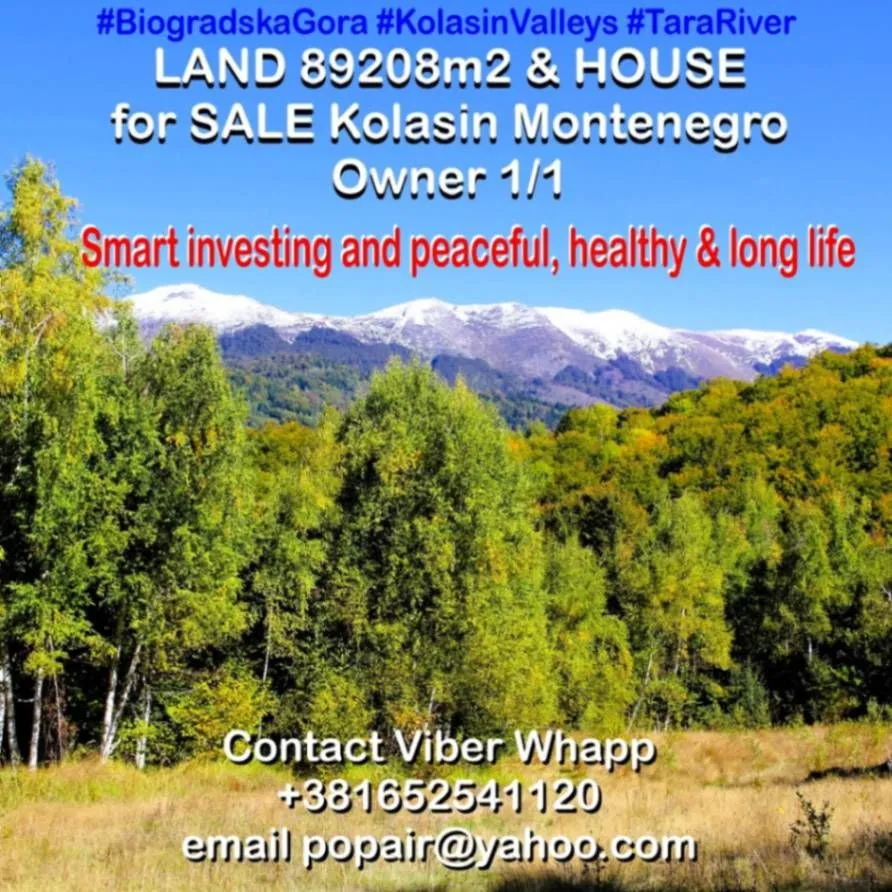 Prodaja, plac, 89208m², Padež, Kolašin