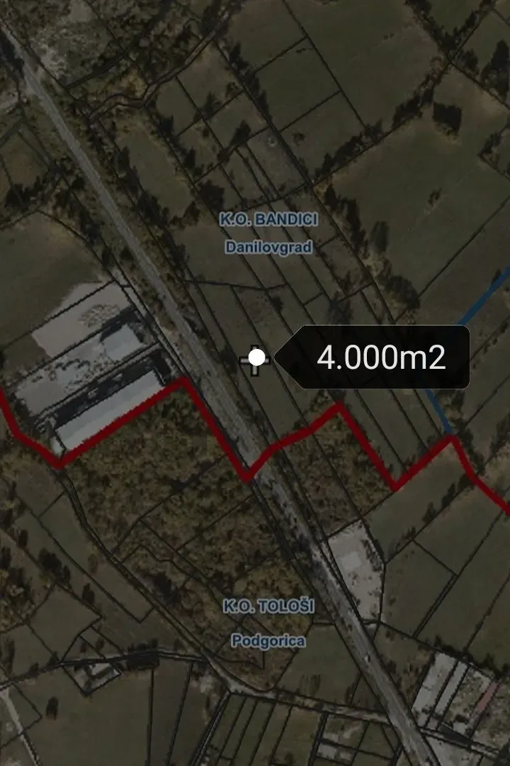 Izdavanje, plac, 4200m², Bandići, Danilovgrad