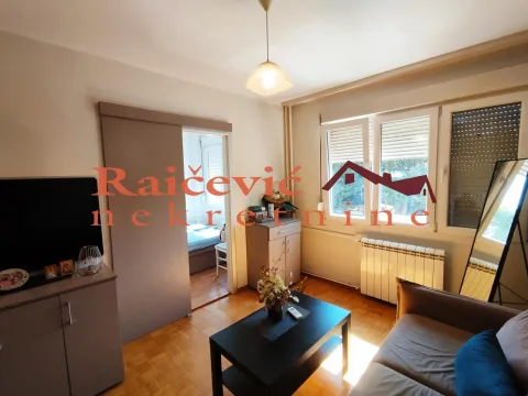 Dnevna soba sa garniturom, stočićem i prozorima. - image 4