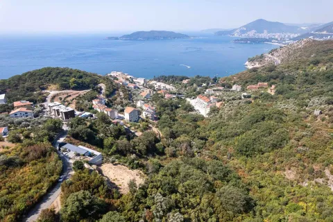 Vazdušni pogled na naselje i obalu mora sa zelenilom. - image 9