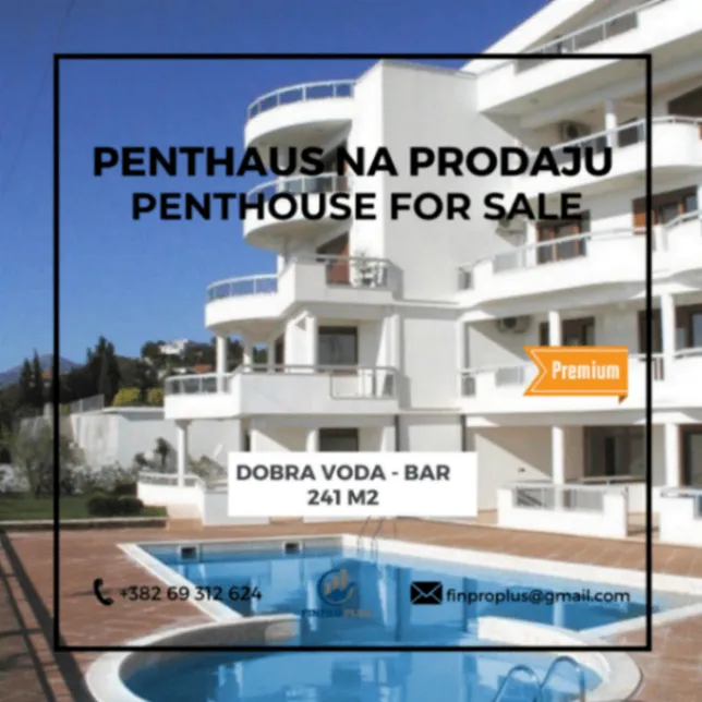 Prodaja, petosoban stan, 241m², Dobre Vode, Bar