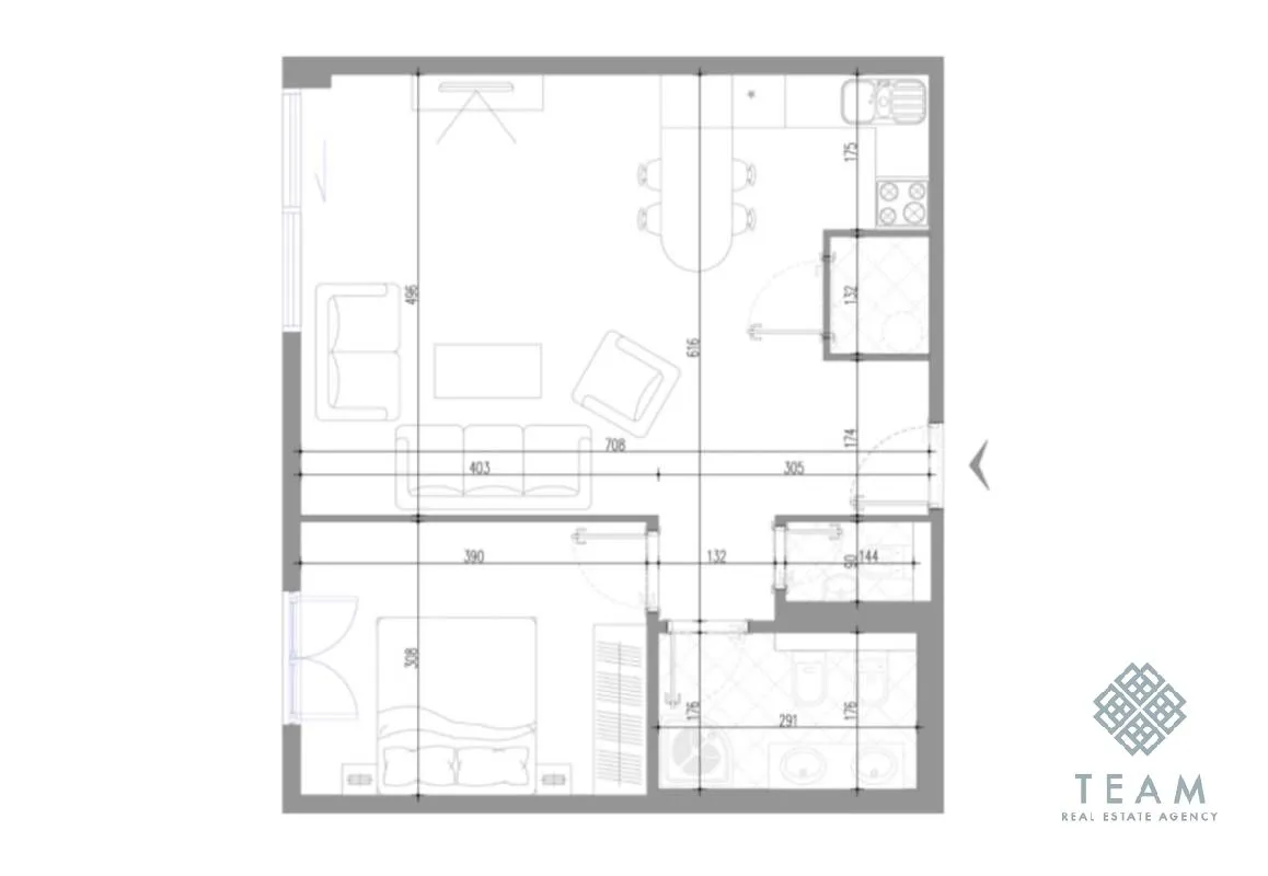 Sale, one bedroom apartment, 54m², Centar, Budva