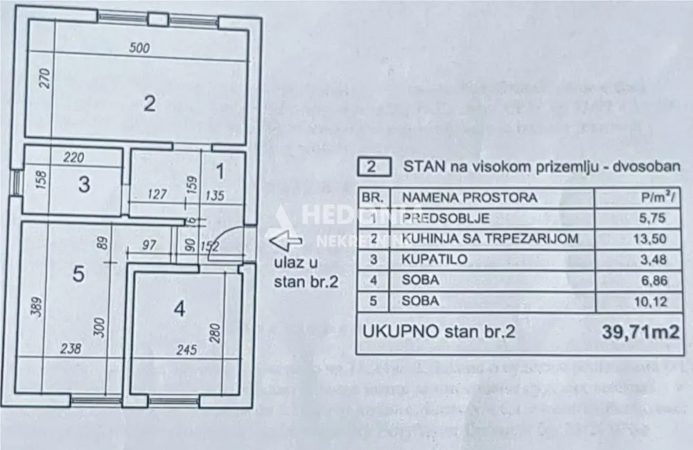 Prodaja, dvosoban stan, 40m², Banovo Brdo, Beograd