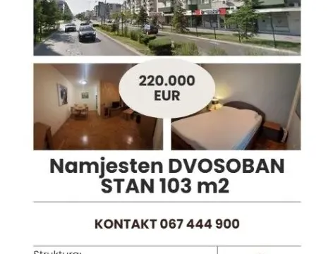 Prodaja, dvosoban stan, 103m², Stari Aerodrom, Podgorica - image 1