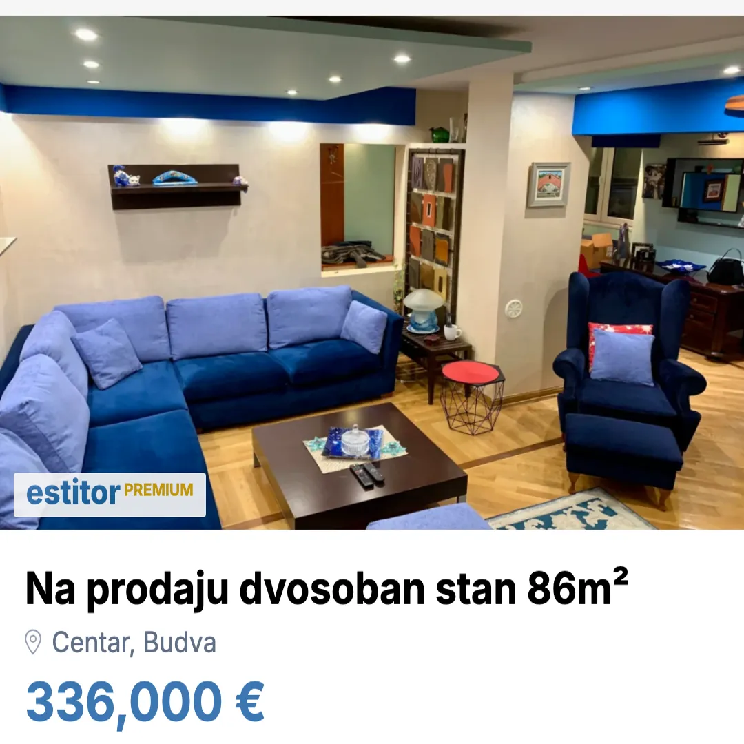 Prodaja, dvosoban stan, 86m², Centar, Budva