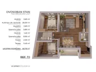 Prodaja, dvosoban stan, 60m², Ilino, Bar - image 10