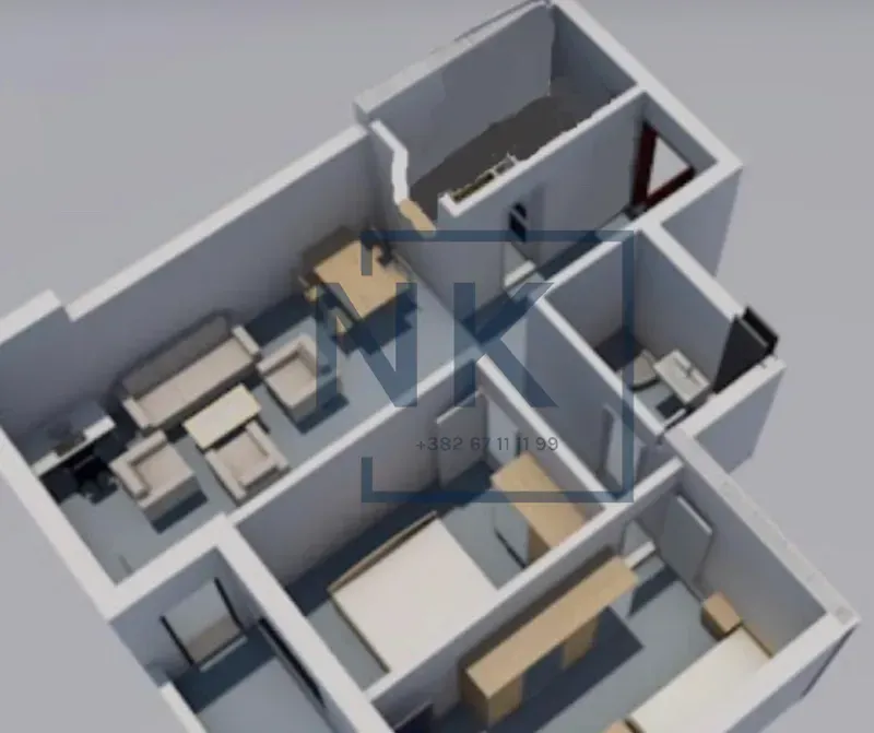 Rent, two bedroom apartment, 67m², Ljubović, Podgorica