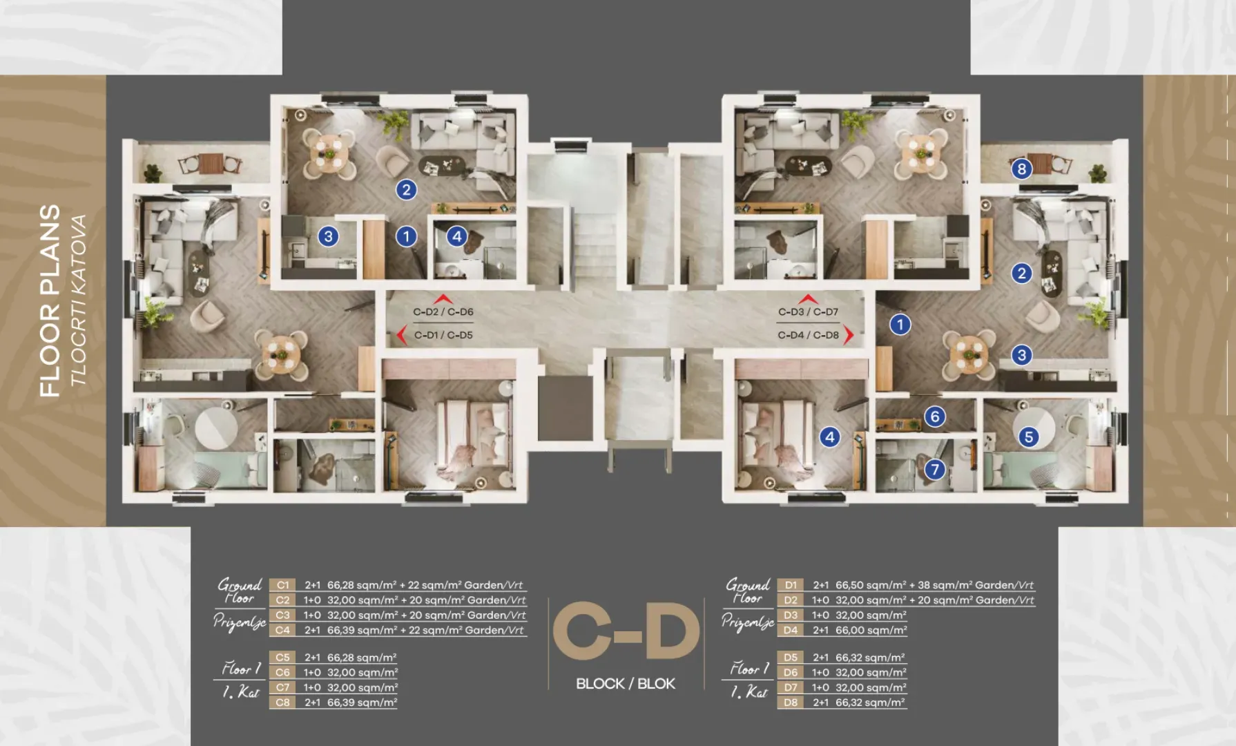 Sale, three bedroom apartment, 66m², Radanovići, Kotor