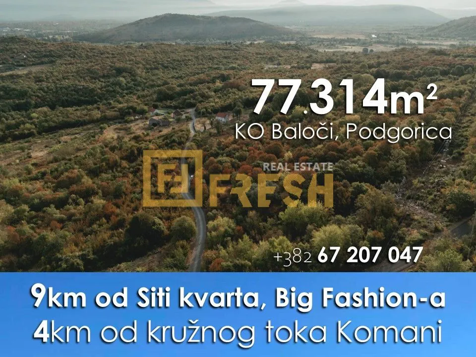 Prodaja, plac, 77314m², Ostalo, Podgorica