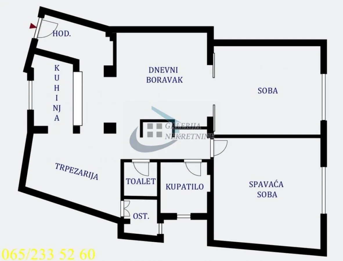 Sale, three bedroom apartment, 95m², Stari Grad, Beograd