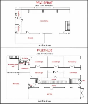 Floor plan of the ground floor and first floor of the building with room layouts. - image 10