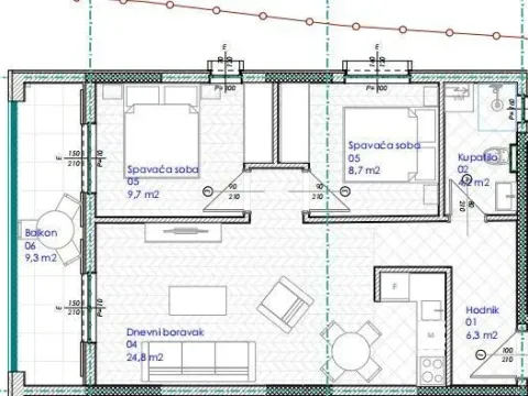 Prodaja, dvosoban stan, 63m², Budva, Crna Gora - image 6