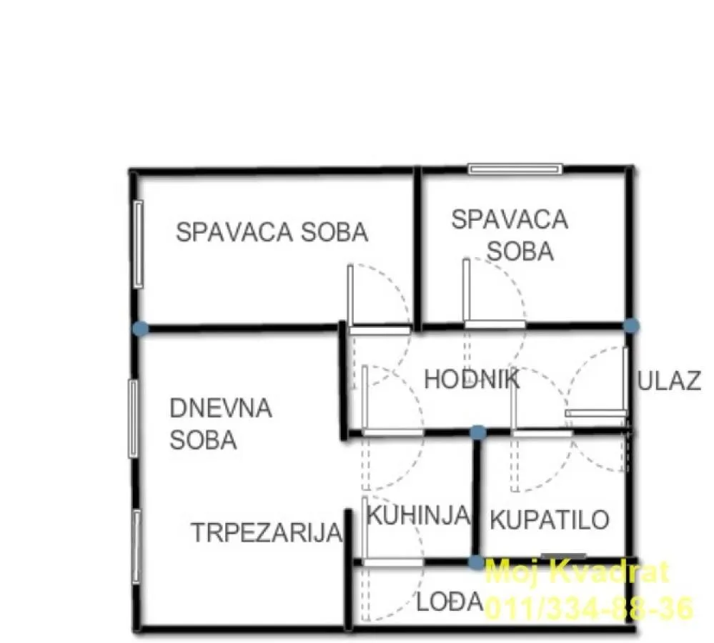 Sale, three bedroom apartment, 75m², Palilula Sve Podlokacije, Beograd