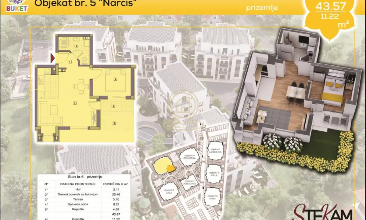 Sale, two bedroom apartment, 54m², Raj, Vrnjačka Banja