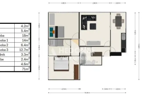 Prodaja, trosoban stan, 71m², Banovo Brdo, Beograd - image 18