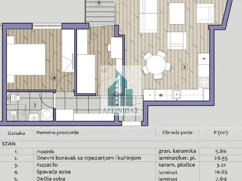 Sale, two bedroom apartment, 59m², Medijana, Niš - image 12