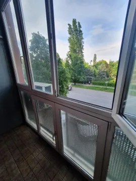 Pogled sa zatvorene terase na ulicu i zelenilo. - image 9