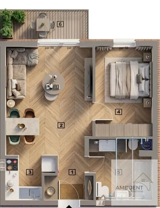 Sale, two bedroom apartment, 50m², Stari Banovci, Stara Pazova