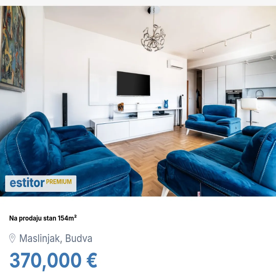 Prodaja, stan, 154m², Maslinjak, Budva