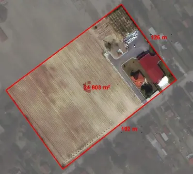 Cadastral view of the plot with outlined boundaries and dimensions. - image 35