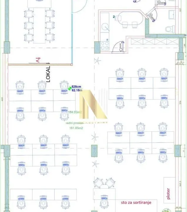 Rent, office space, 190m², Centar, Novi Sad