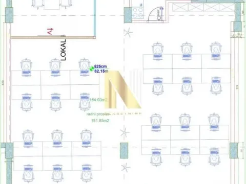 Izdavanje, poslovni prostor, 190m², Centar, Novi Sad