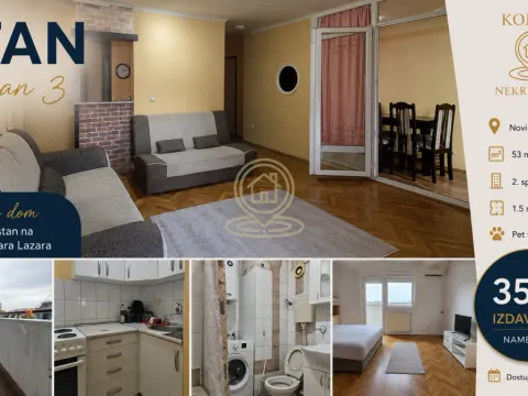 Izdavanje, jednosoban stan, 53m², Liman 3, Novi Sad Sve Podlokacije - image 1
