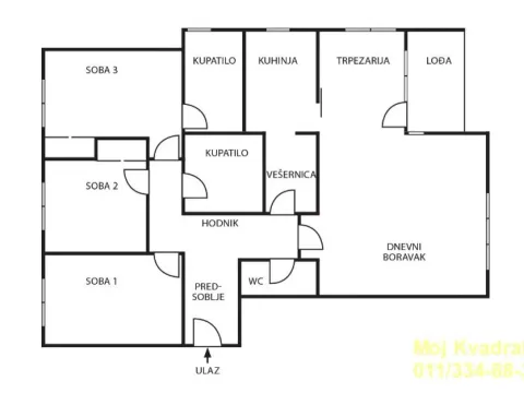 Sale, four bedroom apartment, 104m², Crveni Krst, Beograd - image 19