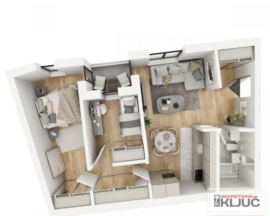 Prodaja, dvosoban stan, 58m², Podbara, Novi Sad Sve Podlokacije