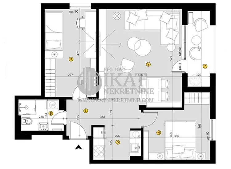 Sale, four bedroom apartment, 68m², Zvezdara Sve Podlokacije, Beograd