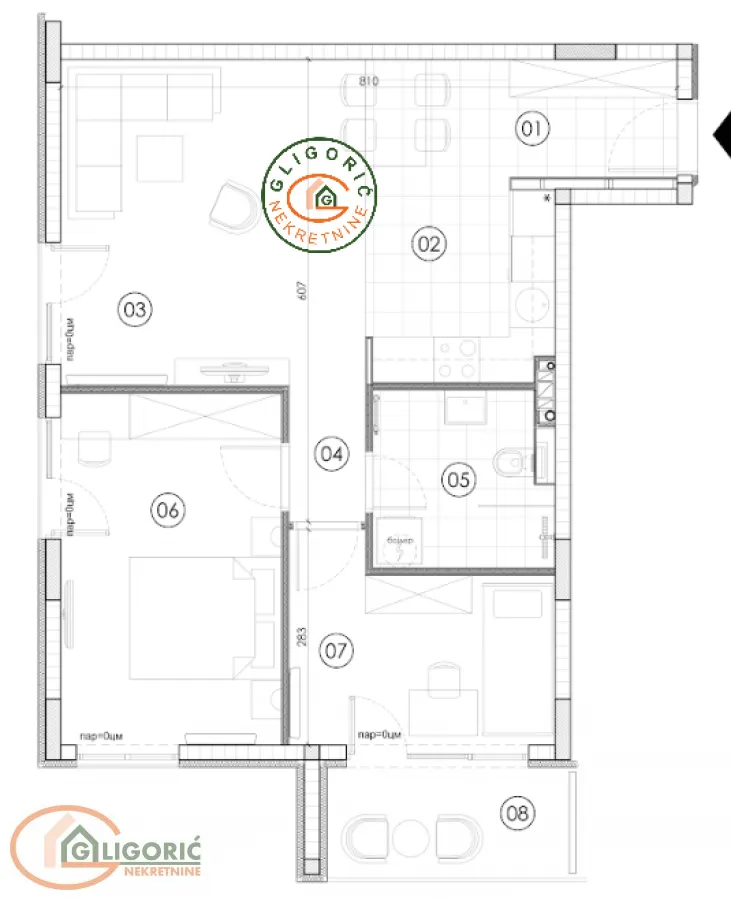 Prodaja, dvosoban stan, 62m², Surčin, Beograd