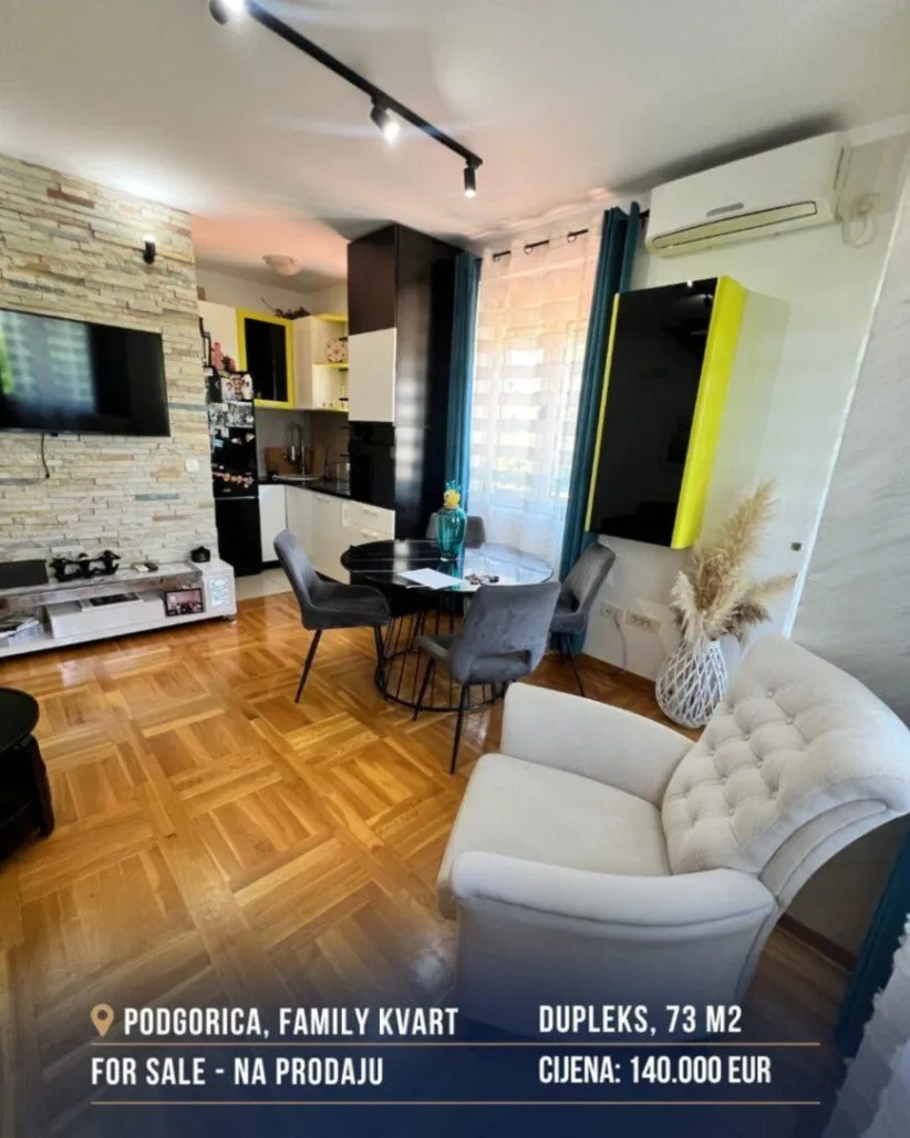 Prodaja, dvosoban stan, 73m², Podgorica, Crna Gora