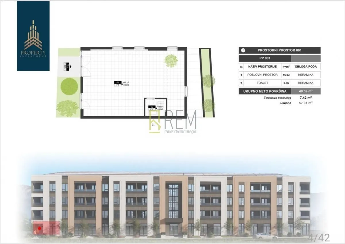 Sale, office space, 49m², Zabjelo, Podgorica