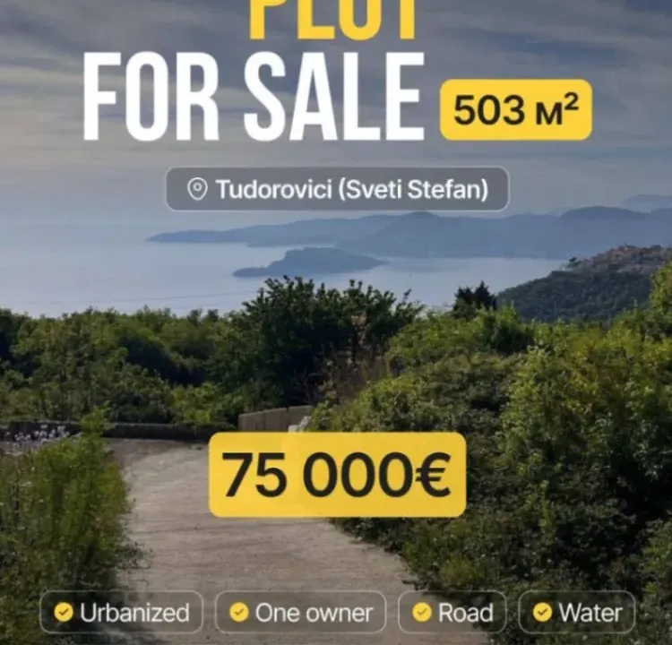 Prodaja, plac, 503m², Sveti Stefan, Budva