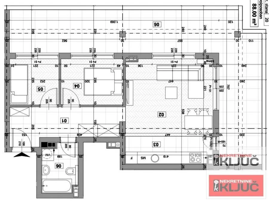 Prodaja, dvosoban stan, 88m², Telep, Novi Sad Sve Podlokacije