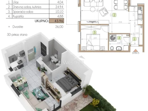 Prodaja, jednosoban stan, 46m², Dobrota, Kotor - image 5