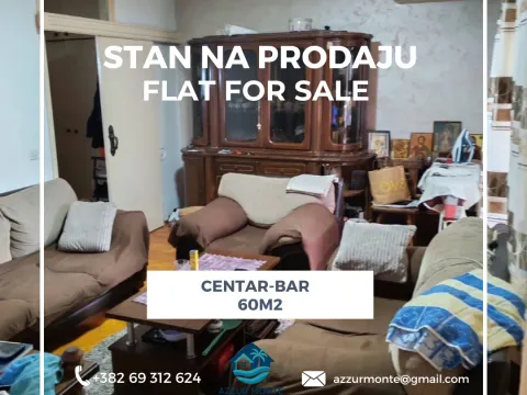 Prodaja, dvosoban stan, 60m², Centar, Bar - image 1