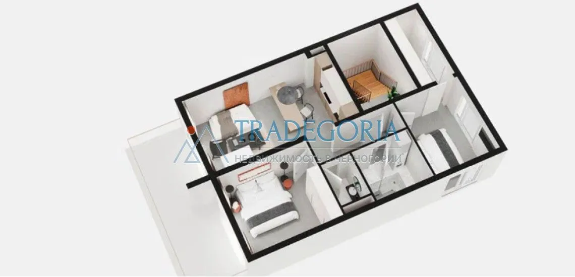 Prodaja, dvosoban stan, 86m², Tivat, Crna Gora