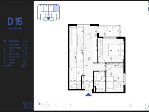 Prodaja, dvosoban stan, 60m², Zabjelo, Podgorica - image 5