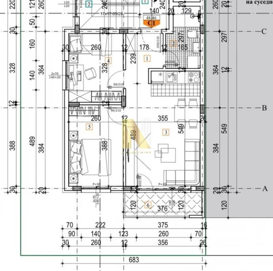 Prodaja, dvosoban stan, 48m², Veternička rampa, Novi Sad Sve Podlokacije