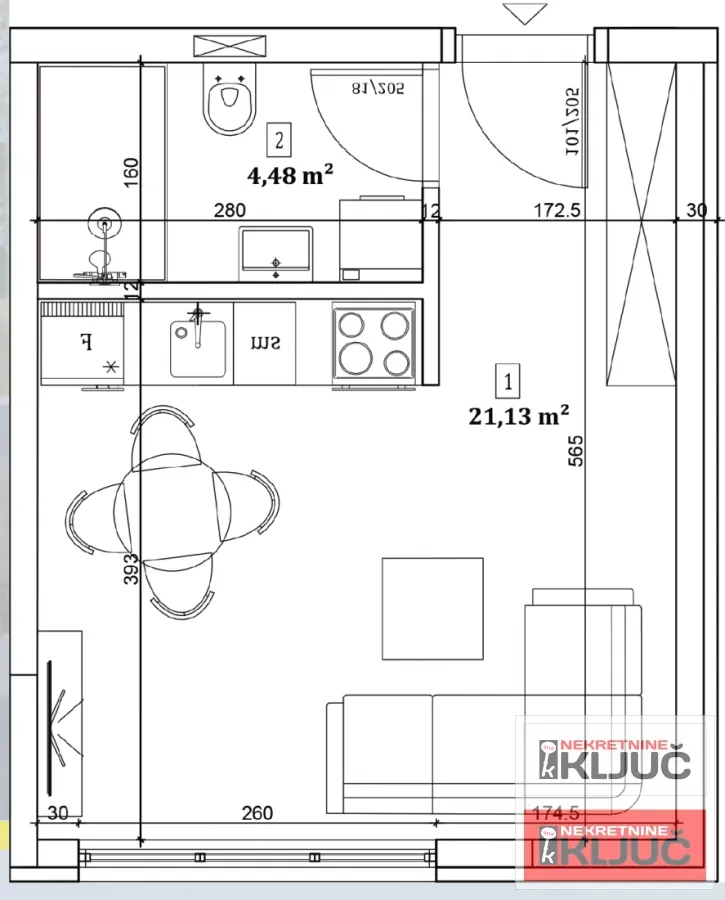 Prodaja, garsonjera, 26m², Veternička rampa, Novi Sad Sve Podlokacije
