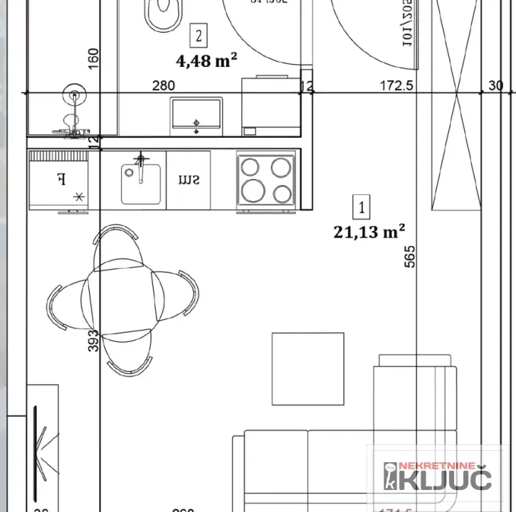 Sale, studio apartment, 26m², Veternička rampa, Novi Sad Sve Podlokacije