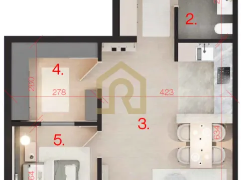 Prodaja, dvosoban stan, 53m², Voždovac Sve Podlokacije, Beograd - image 3