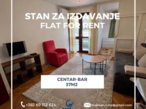 One Bedroom Apartment for Rent, 37m2, Centar, Bar One Bedroom Apartment for Rent, 37m2, Centar, Bar