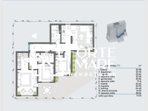 Prodaja, trosoban stan, 73m², Meljine, Herceg Novi - image 6
