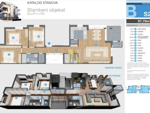 Sale, four bedroom apartment, 93m², Sremska Kamenica, Petrovaradin - image 2