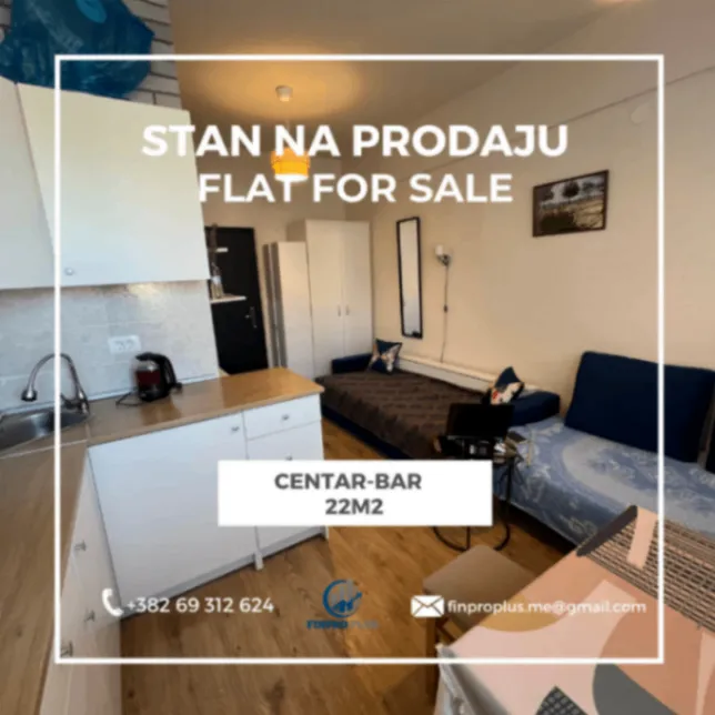 Prodaja, garsonjera, 22m², Centar, Bar